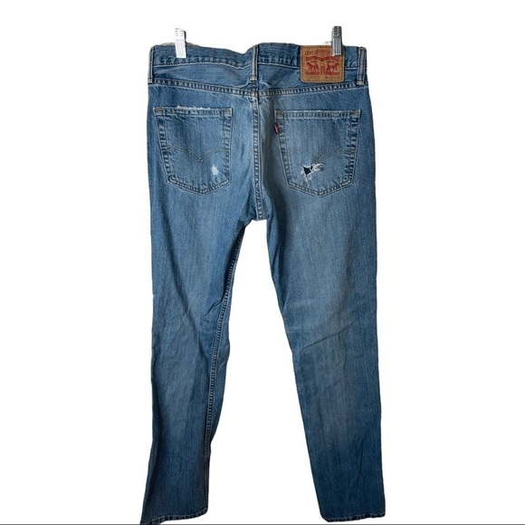 LEVI'S Men's 511 Slim Fit Jeans Distressed Ripped Size 32x32 - Picture 6 of 8